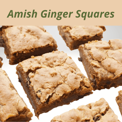amish ginger squares cookies