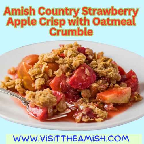 Amish Country Strawberry Apple Crisp with Oatmeal Crumble