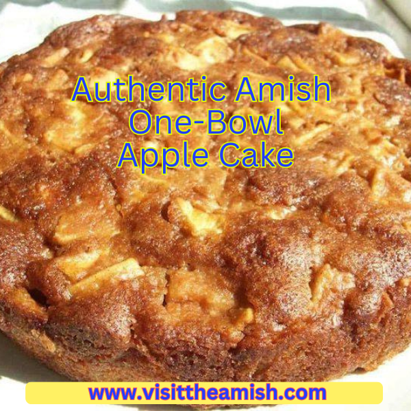 Amish One-Bowl Apple Cake Recipe