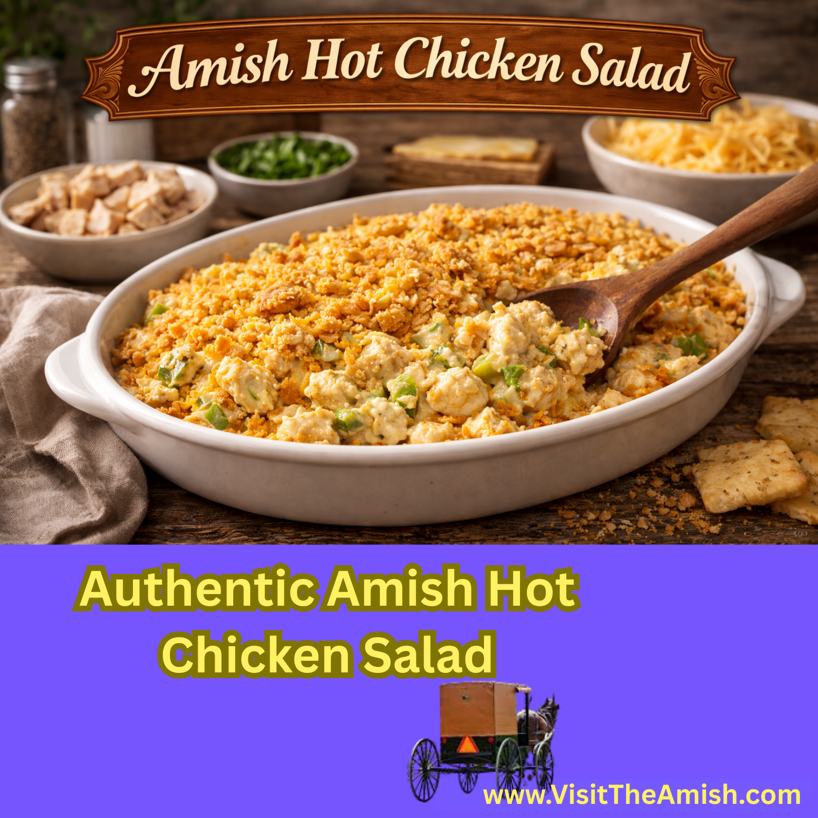 Amish Hot Chicken Salad.