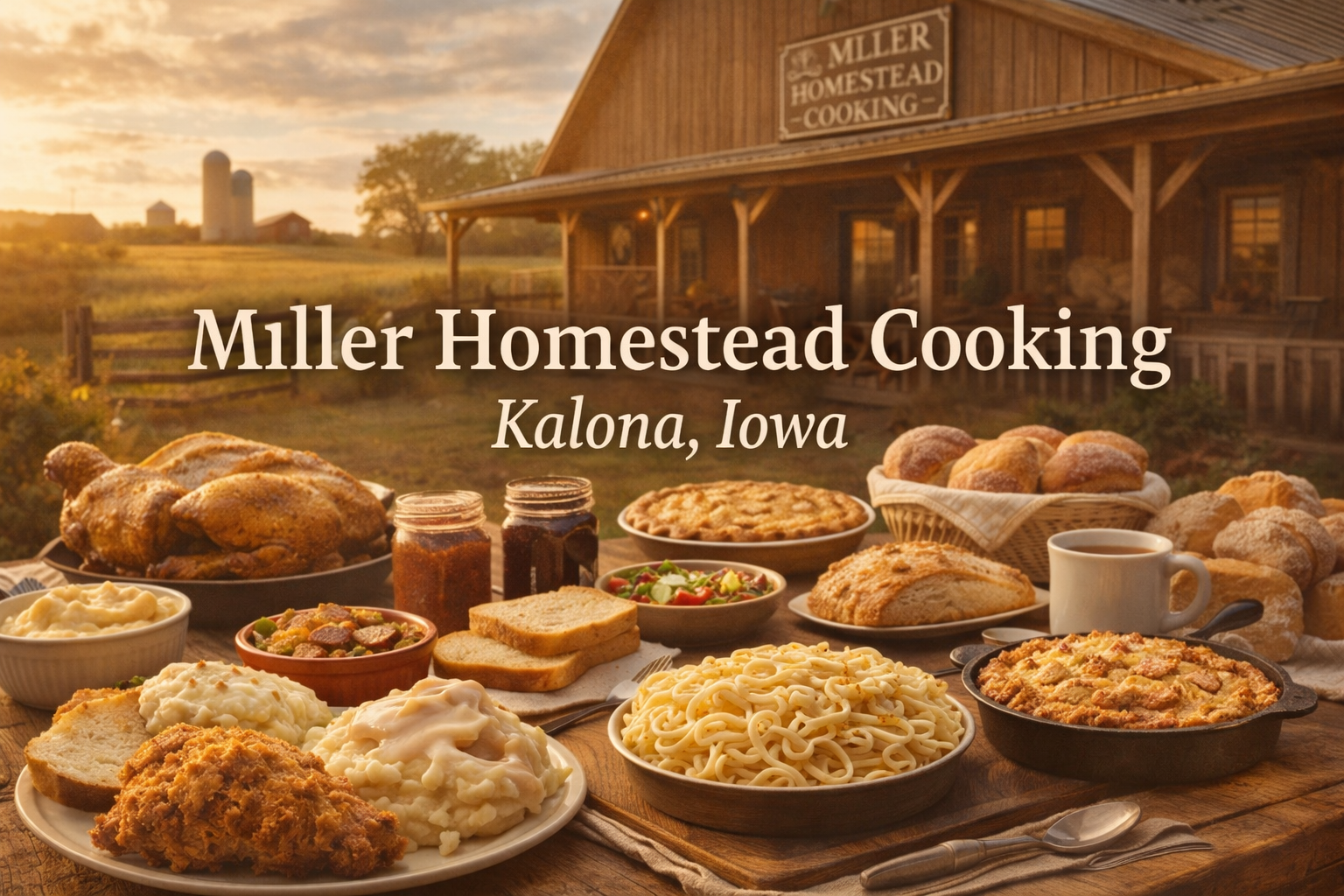 Amish feast at Miller Homestead