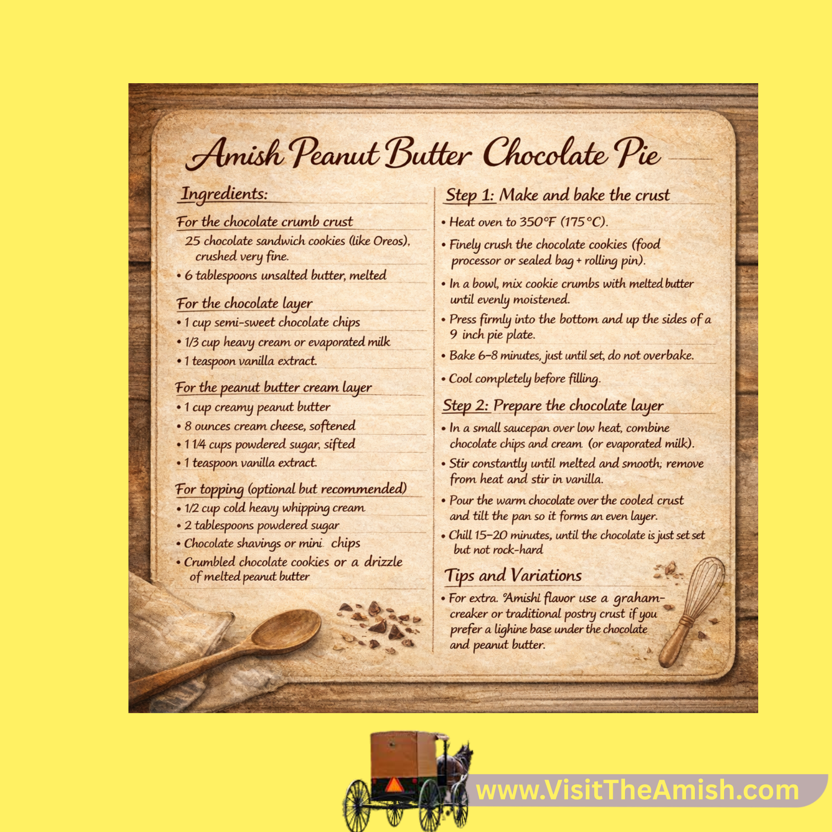 Amish Peanut Butter Chocolate Chip Pie