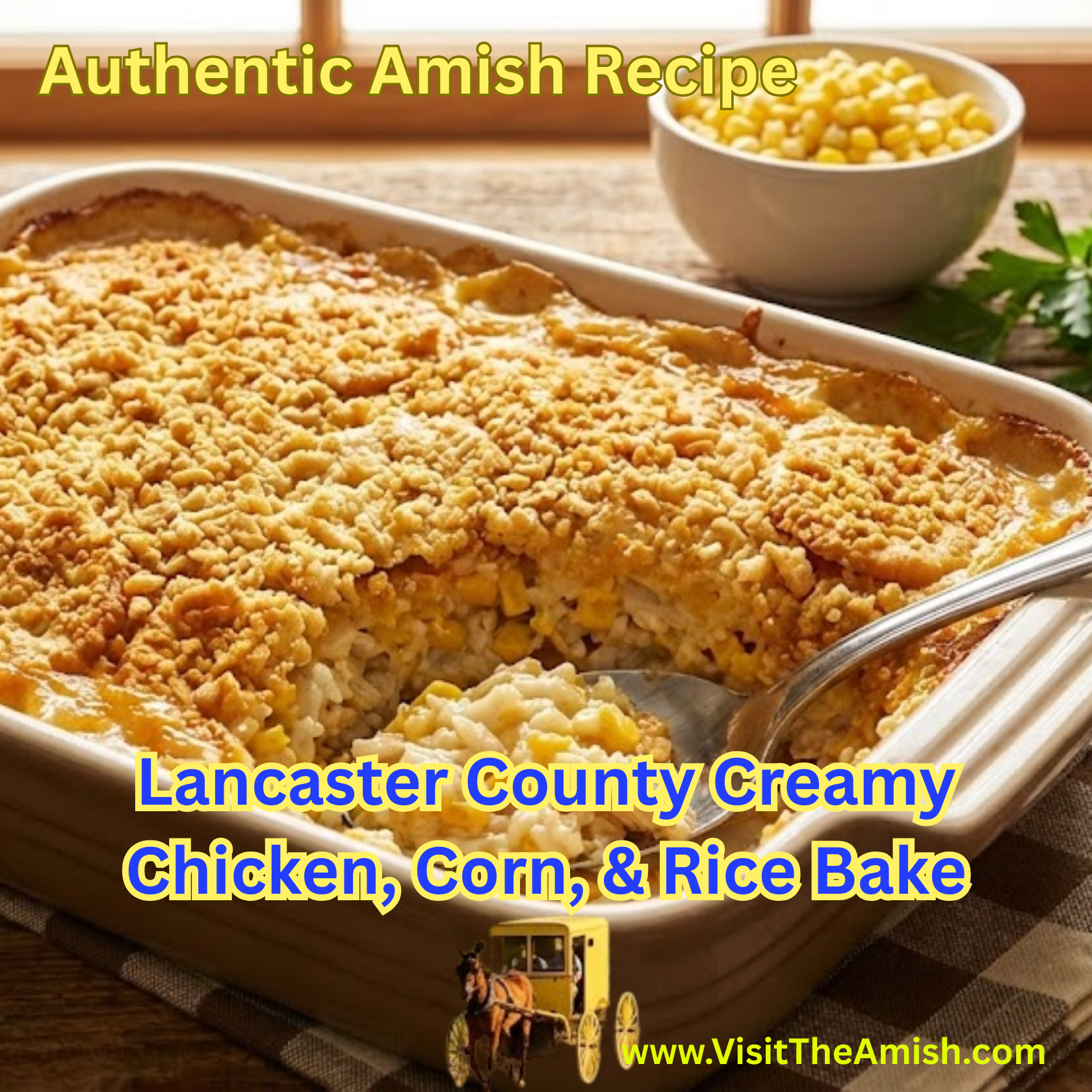 Creamy Chicken, Corn, & Rice Bake