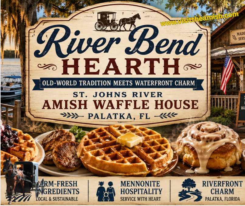 River Bend Hearth: Old-World Tradition Meets Waterfront Charm at the New St. Johns River Amish Waffle House in Palatka, FL